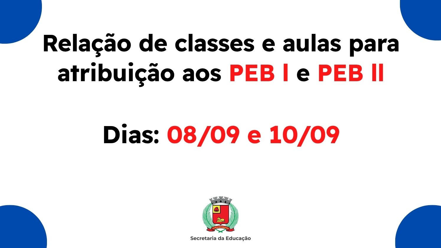 Imagem notícia Relação de Classes e aulas para Atribuição