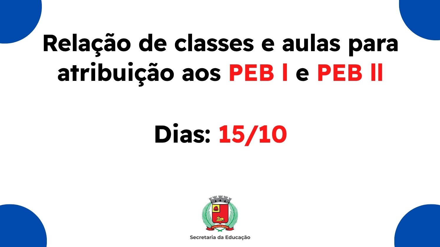 Imagem notícia Relação de Classes e aulas para Atribuição